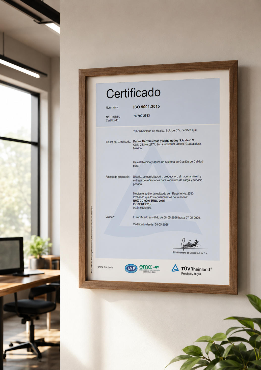 Calidad certificada PHM